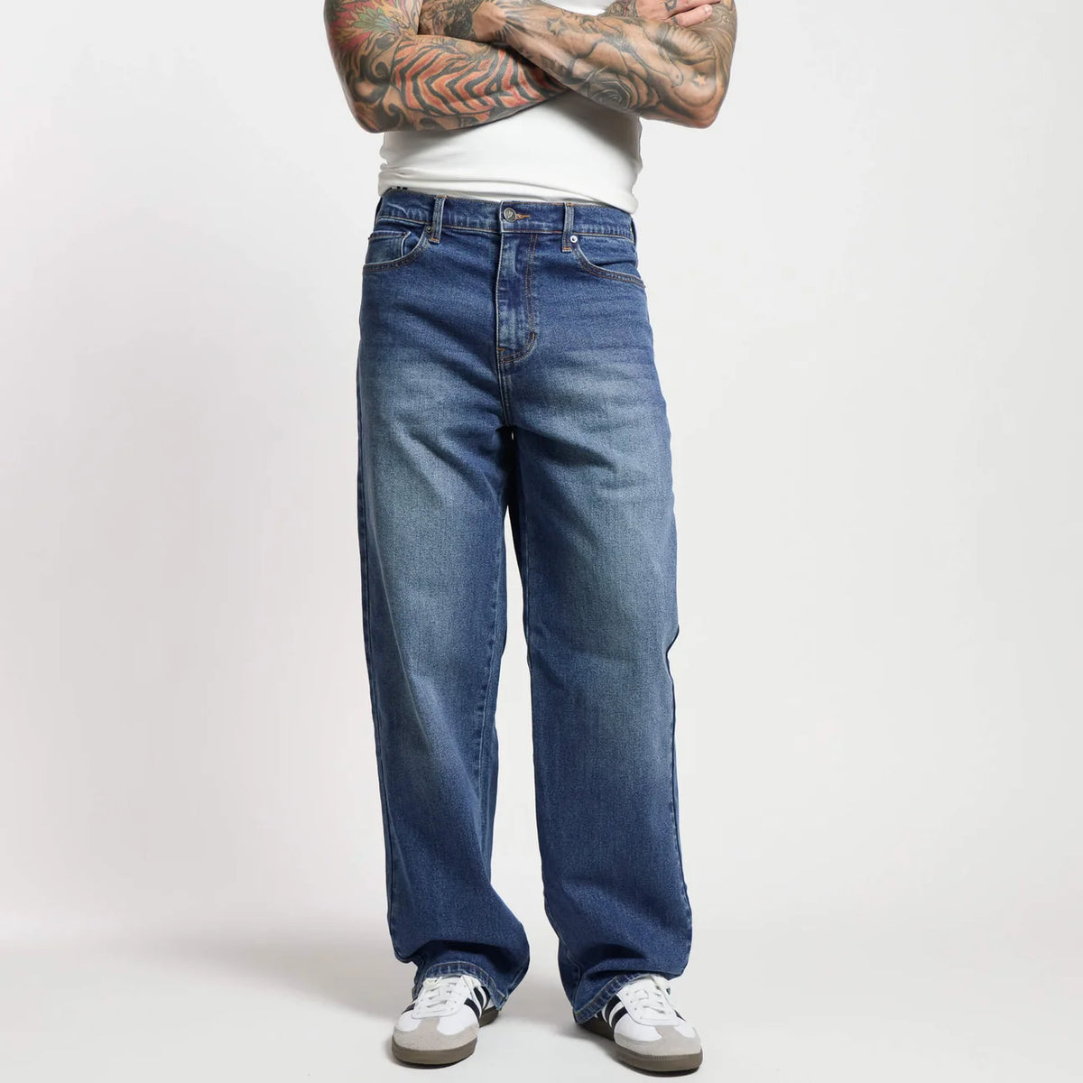 Baggy Jeans - Medium Blue