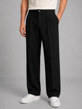 Men's Tailored Straight Leg Trousers – Smart Casual Fit